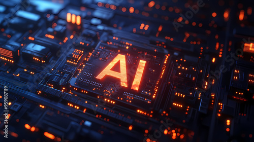 AI chip technology background