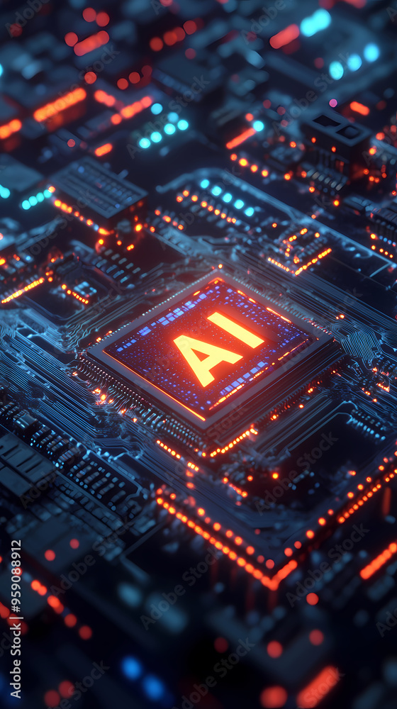 AI chip technology background AI chip technology background