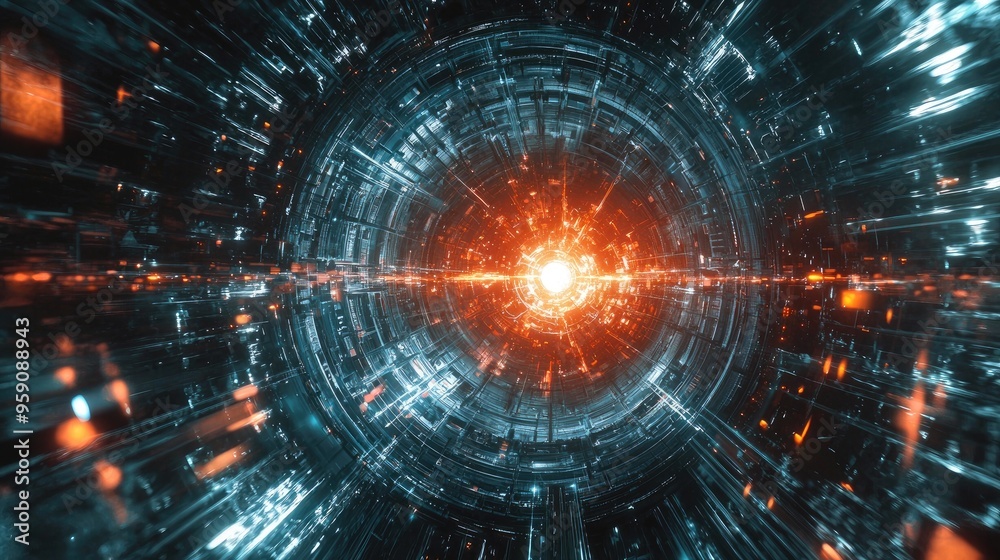 Obraz premium Advanced CGI Rendering of Higgs Boson Interaction