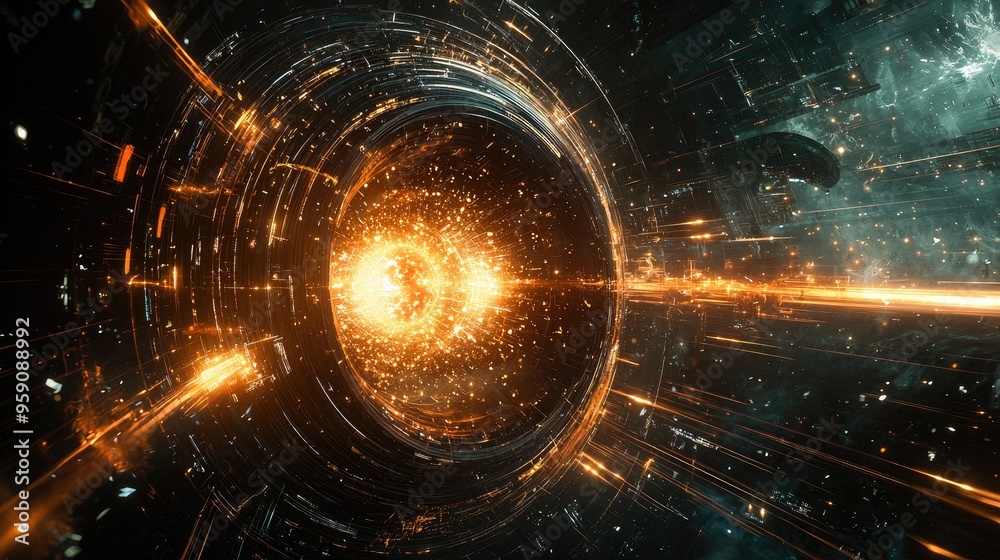 Obraz premium Detailed Cinematic Representation of Quantum Higgs Field