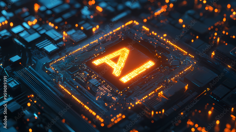 AI chip technology background