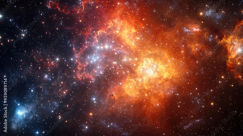Fototapeta premium Cosmic Dawn: First Galaxies Emerging