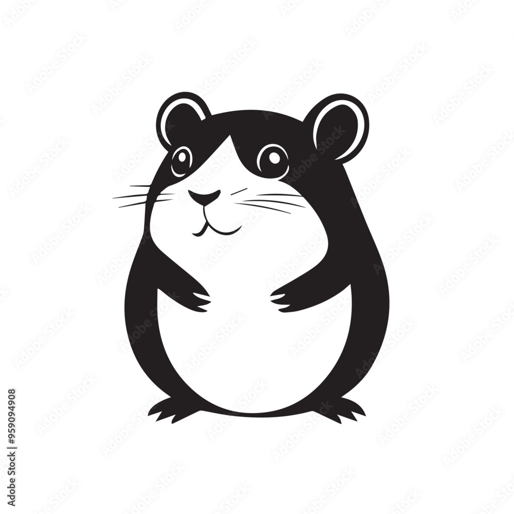 Hamster in cartoon, doodle style . Image for t-shirt, web, mobile apps and ui. Isolated 2d vector illustration in logo, icon, sketch style, Eps 10, black and white. AI Generative Hamster in cartoon, doodle style . Image for t-shirt, web, mobile apps and ui. Isolated 2d vector illustration in logo, icon, sketch style, Eps 10, black and white. AI Generative