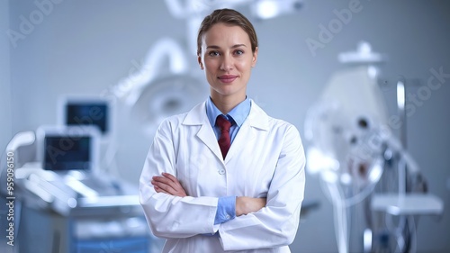 Portrait Of A Female Doctor In The Hospital