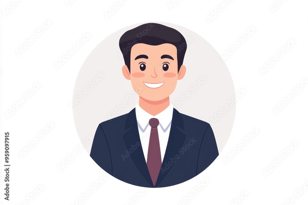 A smiling man in a business suit poses for the camera against a white background A smiling man in a business suit poses for the camera against a white background