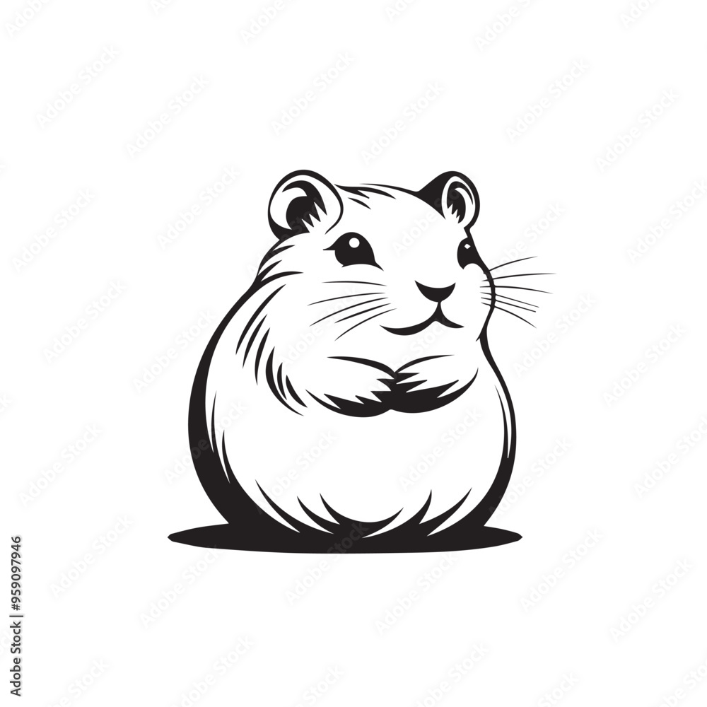 Hamster in cartoon, doodle style . Image for t-shirt, web, mobile apps and ui. Isolated 2d vector illustration in logo, icon, sketch style, Eps 10, black and white. AI Generative Hamster in cartoon, doodle style . Image for t-shirt, web, mobile apps and ui. Isolated 2d vector illustration in logo, icon, sketch style, Eps 10, black and white. AI Generative