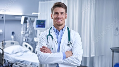 Portrait Of A Male Doctor In The Hospital