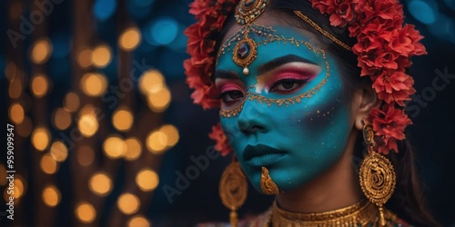 mysterious makeup associated with cultural practices and traditional celebrations.