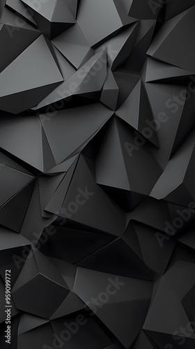 Dark gray geometric background with dark gray triangular shapes