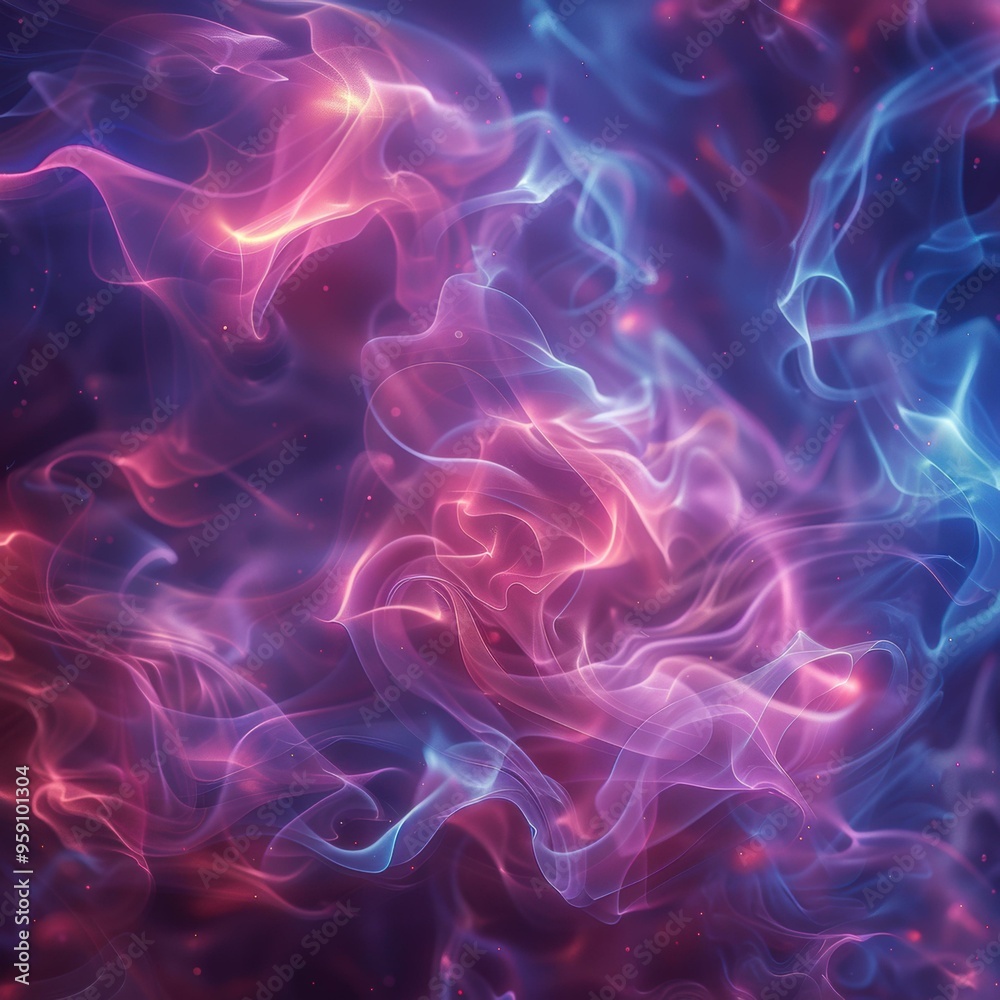 Abstract swirling smoke in pink and blue hues. AI. Abstract swirling smoke in pink and blue hues. AI.