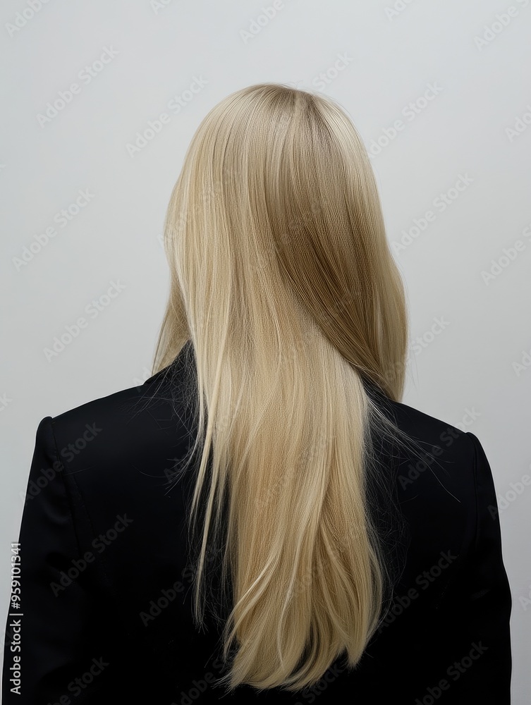 Close-Up of Blonde Woman’s Hair and Black Jacket Close-Up of Blonde Woman’s Hair and Black Jacket