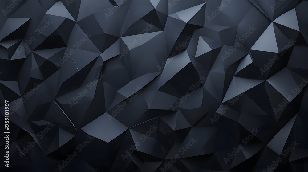 Dark gray geometric background with dark gray triangular shapes Dark gray geometric background with dark gray triangular shapes