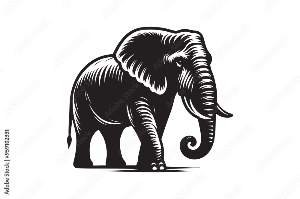 Elephant silhouette vector illustration, Elephant silhouette vector Elephant silhouette vector illustration, Elephant silhouette vector