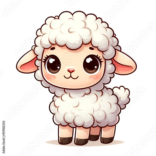 Cartoon cute lamb