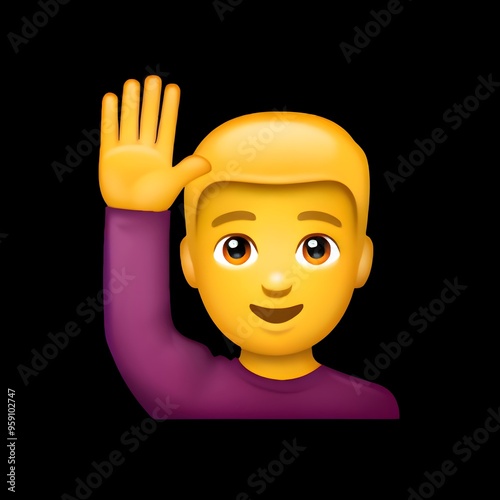 Person Waving Emoji Representation

