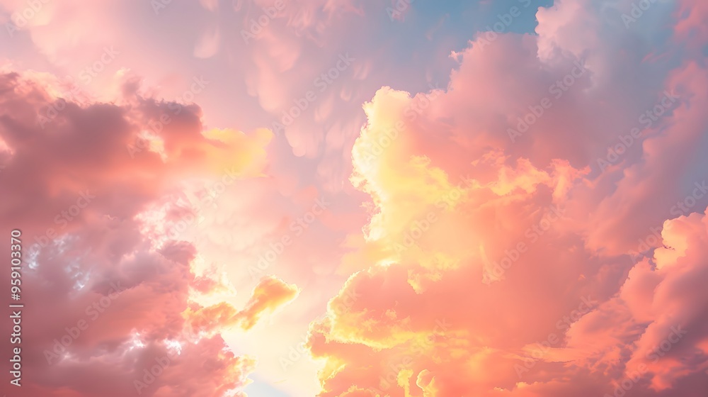 Golden Hour Sky: A stunning sky at golden hour, with hues of orange and pink blending into the clouds. Golden Hour Sky: A stunning sky at golden hour, with hues of orange and pink blending into the clouds.