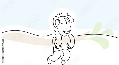 Child have fun hanging on branch. Playground. Kid weighs on rings upside down