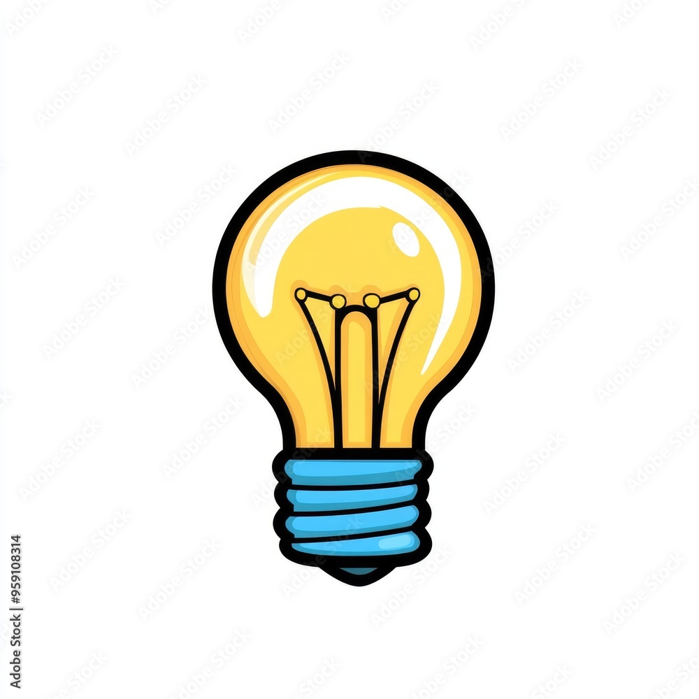 Lightbulb Clip Art. Power Symbol Graphic Idea. Technology Illustration on White Background Lightbulb Clip Art. Power Symbol Graphic Idea. Technology Illustration on White Background