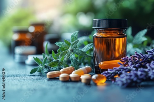 A scene of a naturopath examining a patient with holistic tools, showcasing the integration of natural remedies and modern diagnostics.