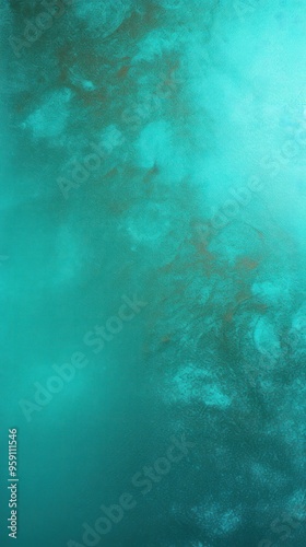 Turquoise foil metallic wall with glowing shiny light, abstract texture background blank empty with copy space for product design or text copyspace mock-up template 