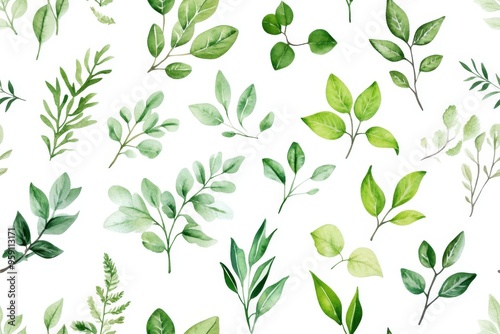 Wallpaper Mural This vibrant pattern showcases diverse leaves in unique shapes and lush green shades, perfect for naturethemed designs, creative projects, and artistic endeavors, conveying freshness and beauty Torontodigital.ca