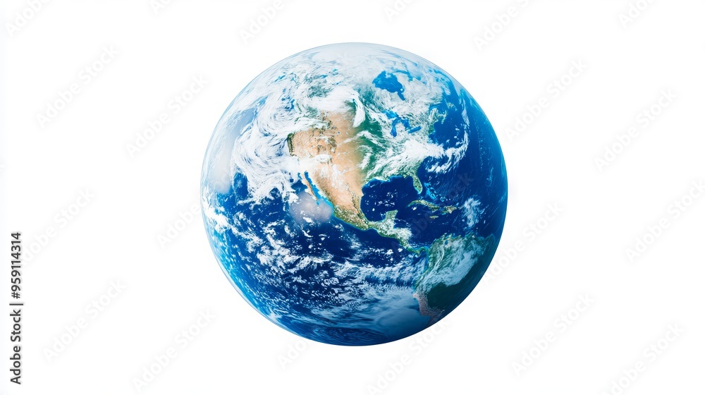 A picture of the earth on a white background A picture of the earth on a white background