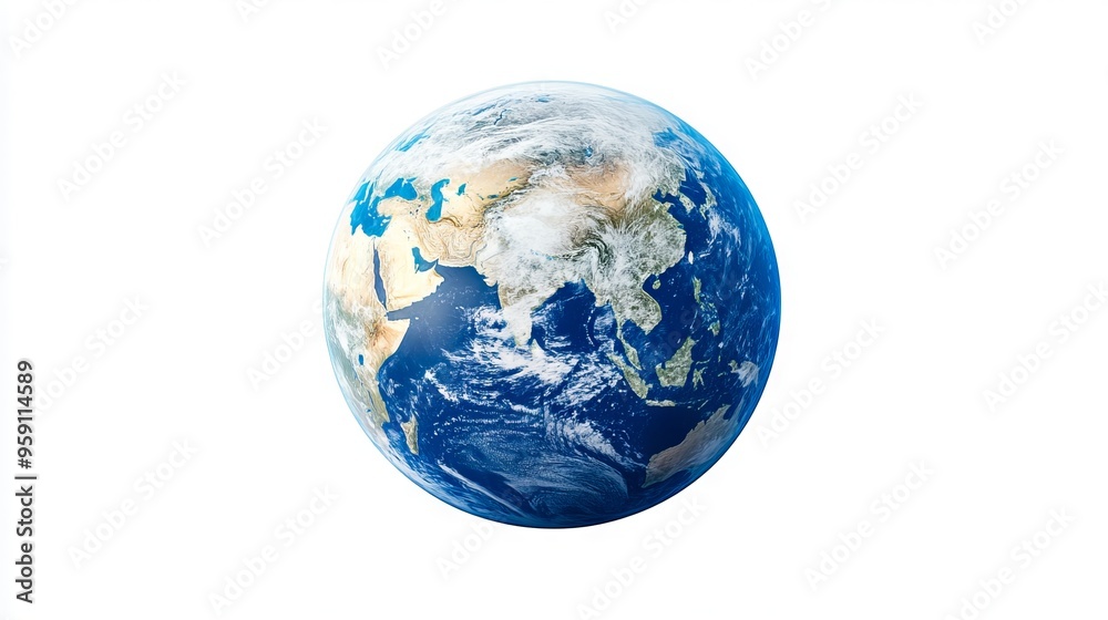 A picture of the earth on a white background A picture of the earth on a white background