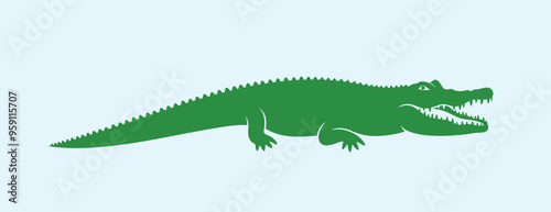 Crocodile logo. Abstract crocodile on white background