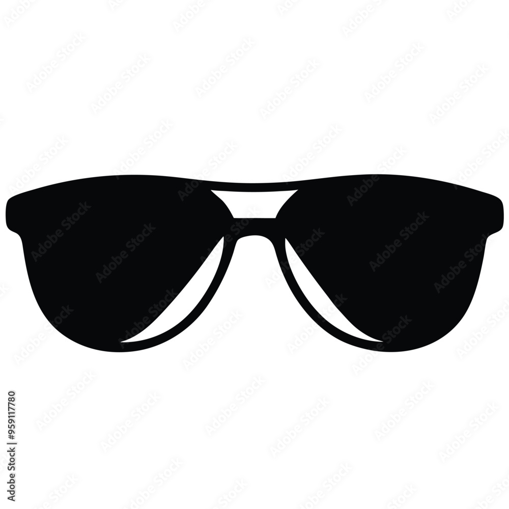 Fototapeta premium Glasses icon silhouette vector art illustration clipart in black color isolated on a white background