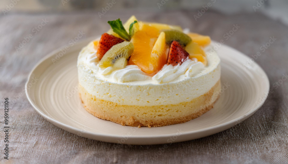 Tres leches cake, sponge cake with whipped cream and fresh fruit. Sweet food. Tasty dessert. Tres leches cake, sponge cake with whipped cream and fresh fruit. Sweet food. Tasty dessert.