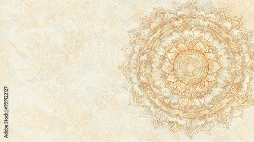  A circle drawn on white paper with a light brown background
