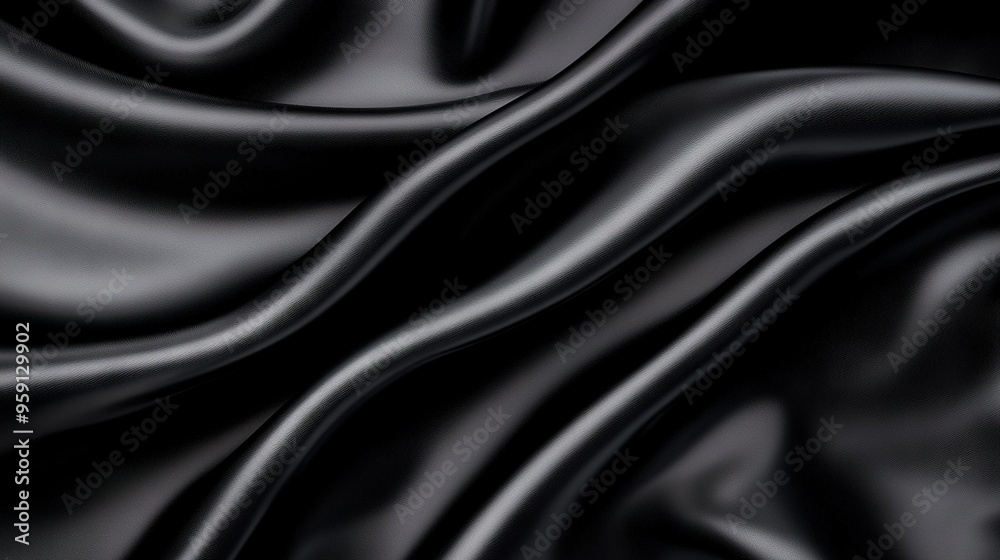  Image of a black cloth-like background swaying in the wind