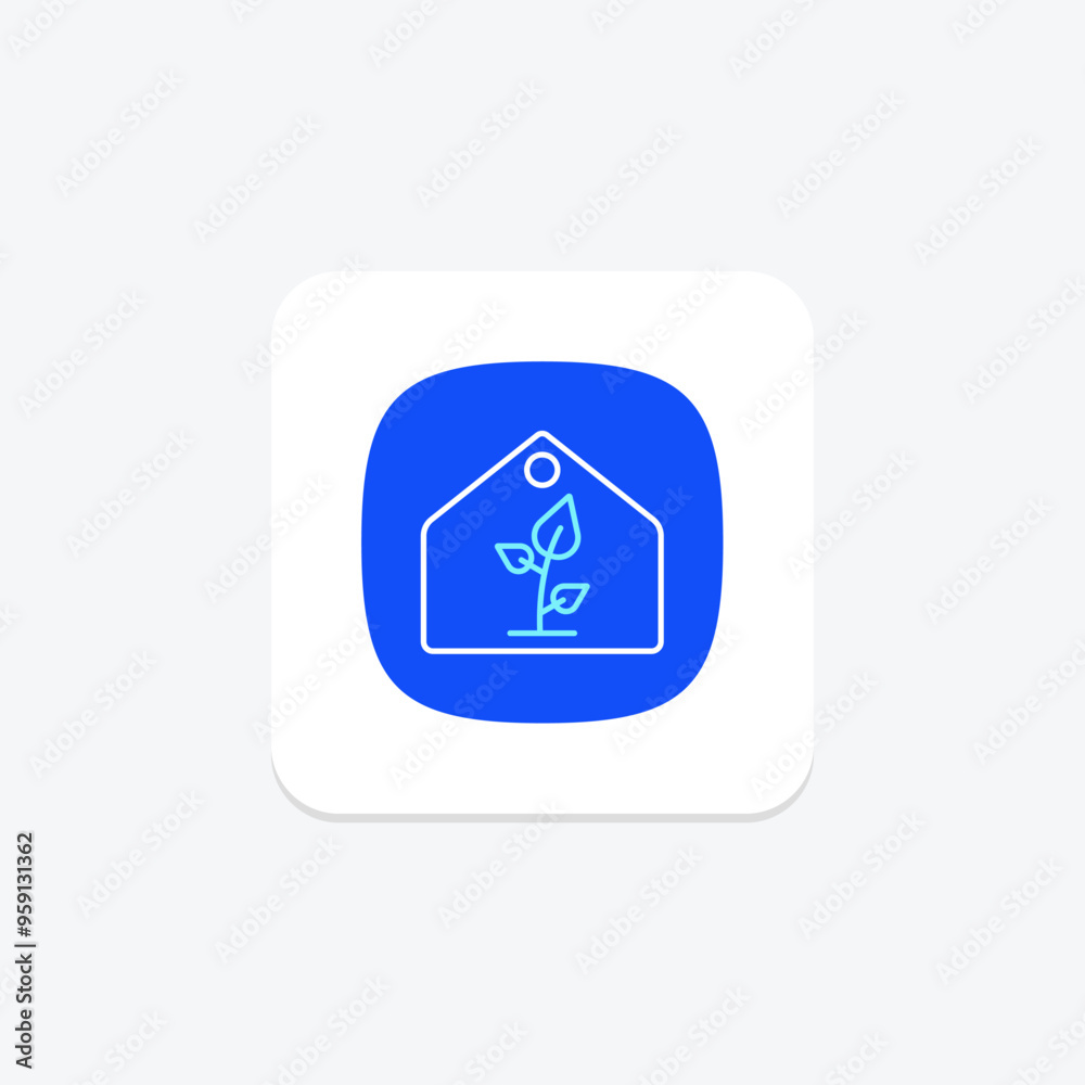 Green Living Spaces line icon , vector, pixel perfect, illustrator file Green Living Spaces line icon , vector, pixel perfect, illustrator file