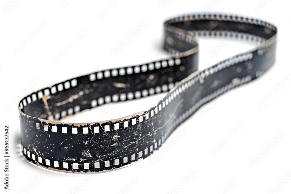 A single roll of film placed on a clean white surface, ready for use A single roll of film placed on a clean white surface, ready for use