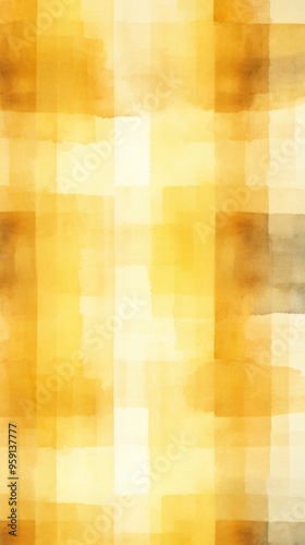 Vintage yellow checkered watercolor background