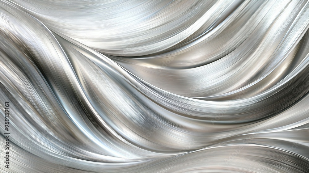 A metal surface with a blurry pattern on top and bottom A metal surface with a blurry pattern on top and bottom