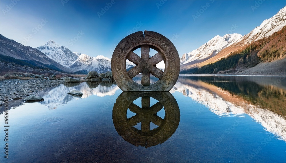 Fototapeta premium wheel of the mountain