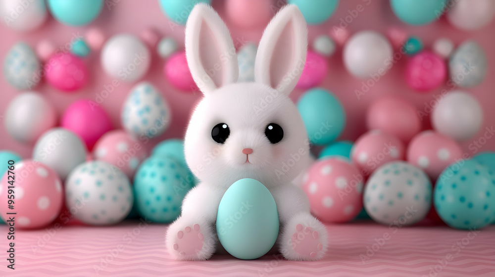 Easter Celebration With Rabbit Happy Easter Easter Celebration With Rabbit Happy Easter