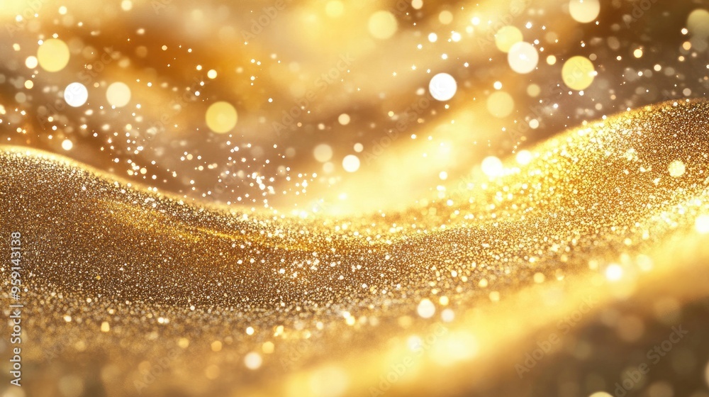 Bright abstract golden background featuring sparkling glitter in a line art illustration Bright abstract golden background featuring sparkling glitter in a line art illustration