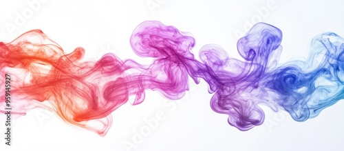 Exploring the Serenity of Colorful Smoke: An Abstract Journey through Fluid Forms and Vibrant Hues