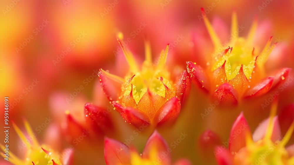 Background. Sedum reflexum aureum flower. Red thorns or needles of a plant. Abstract close-up pattern for wallpaper Background. Sedum reflexum aureum flower. Red thorns or needles of a plant. Abstract close-up pattern for wallpaper