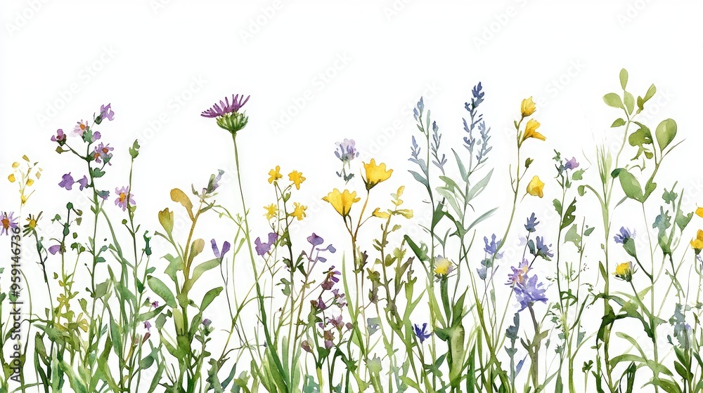 Beautiful Watercolor Wildflowers: A Vibrant Celebration of Nature's Colors Beautiful Watercolor Wildflowers: A Vibrant Celebration of Nature's Colors