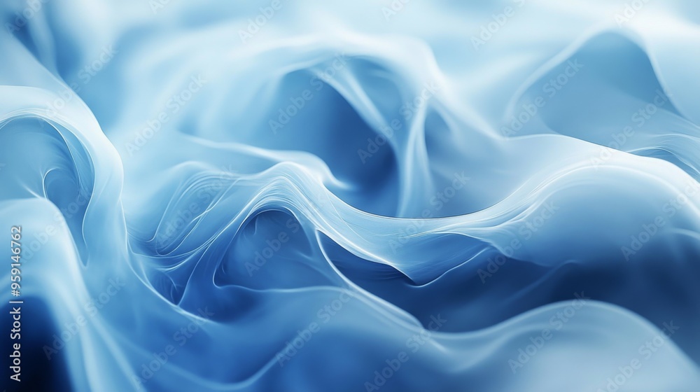 Ethereal Blue Abstract Wave Formations Ethereal Blue Abstract Wave Formations