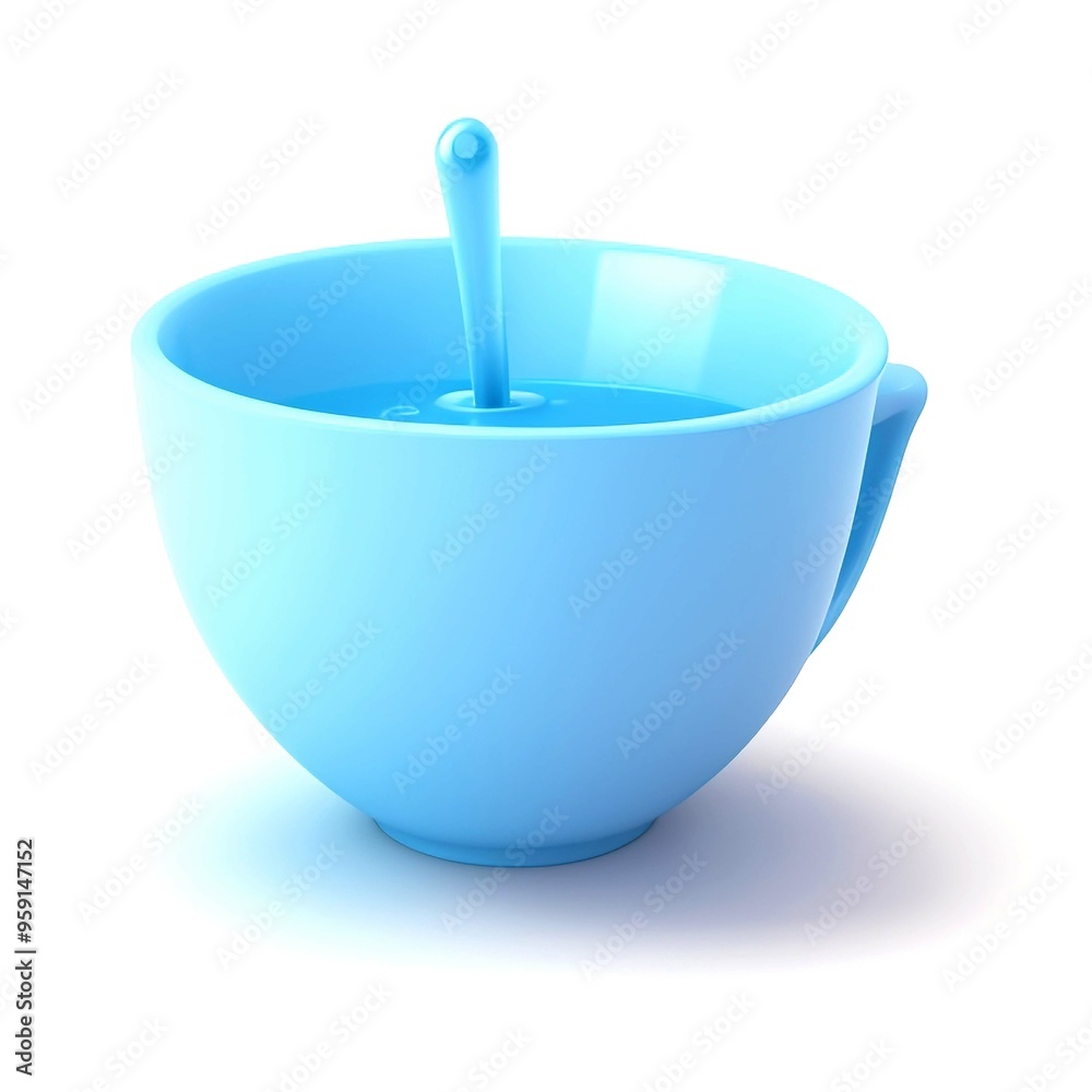 3d Realistic cup on white background. 3d Realistic cup on white background.