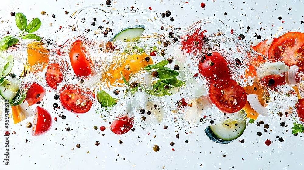 Mixed with oil and pepper flakes, vegetables such as tomatoes, cucumbers, and others Mixed with oil and pepper flakes, vegetables such as tomatoes, cucumbers, and others