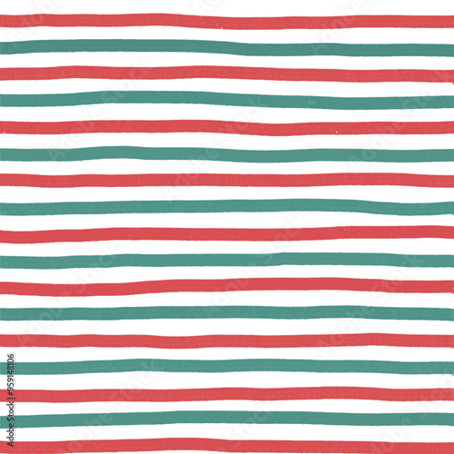 Red Green Stripe Hand Drawn Background Overlay