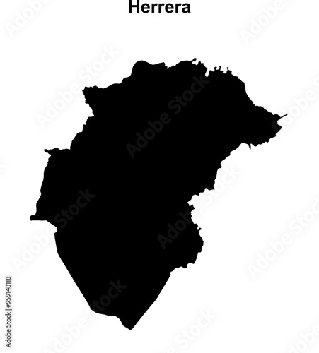 Herrera province blank outline map photo