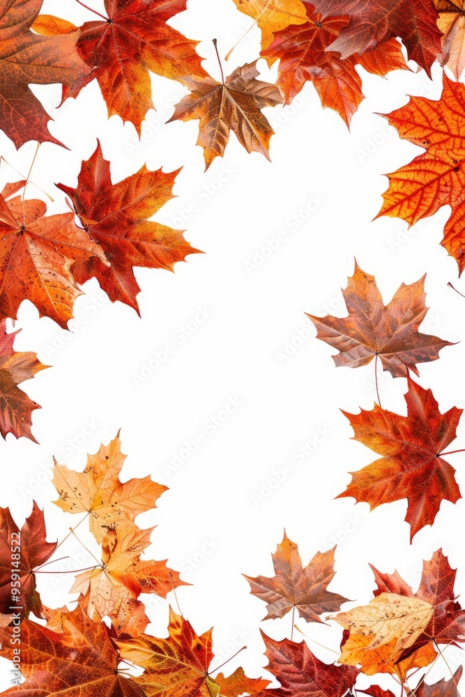 A collection of fallen leaves forming a circular shape against a white background A collection of fallen leaves forming a circular shape against a white background