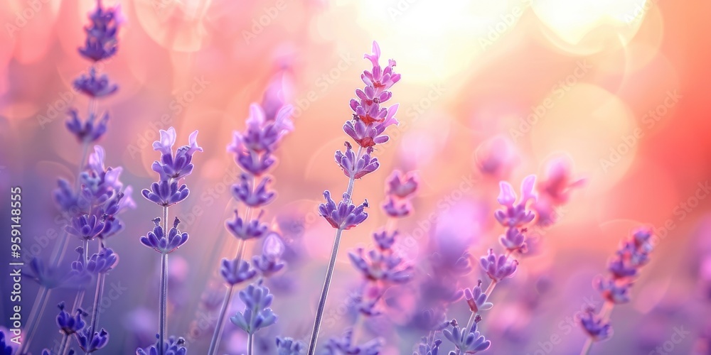 Photo of lavender plant flowers with shallow depth of field Photo of lavender plant flowers with shallow depth of field