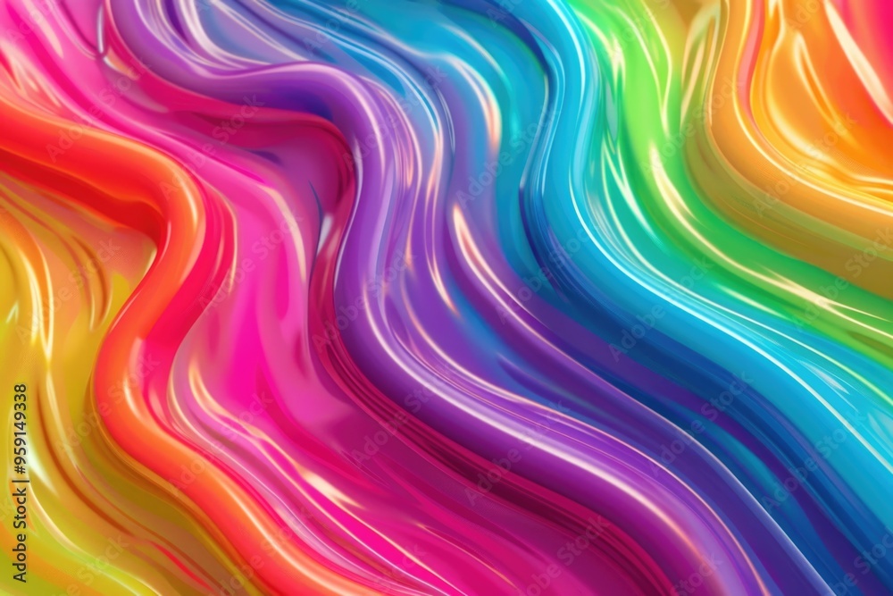 A colorful image with wavy lines on a multicolored background, suitable for designs and projects that require a creative and playful atmosphere A colorful image with wavy lines on a multicolored background, suitable for designs and projects that require a creative and playful atmosphere
